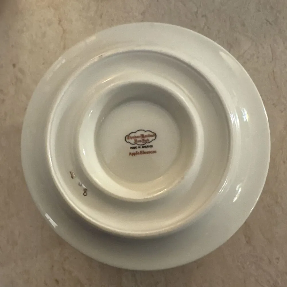 Theodore Haviland Apple Blossom Lot Gravy Boat Veg Bowl (2) Meat Platters NY